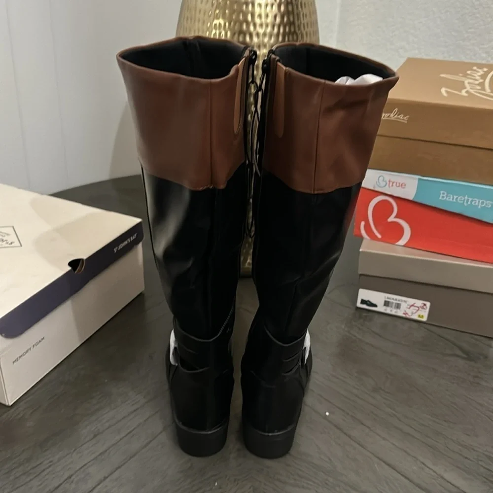 St. John's Bay Womens Douglas Stacked Heel Riding Boots